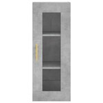 vidaXL Armoire murale gris béton 34 5x34x90 cm