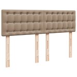 vidaXL Sommier à lattes de lit avec matelas Cappuccino 140x190 cm