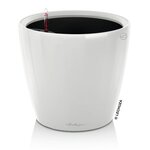 LECHUZA Jardinière de table CLASSICO LS 21 ALL-IN-ONE blanc brillant