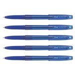 Stylo Bille à Capuchon SUPER GRIP G Pointe Fine Bleu x 5 PILOT