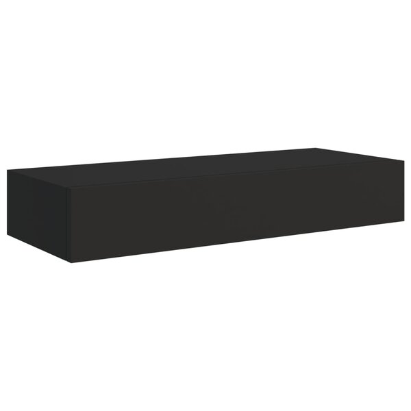 vidaXL Étagère à tiroir murale Noir 60x23 5x10 cm MDF