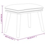 vidaXL Repose-pied Rouge bordeaux 45x29 5x35 cm Velours
