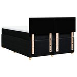 vidaXL Sommier à lattes de lit avec matelas Noir 160x200 cm Tissu