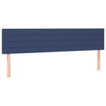 vidaXL Sommier à lattes de lit avec matelas Bleu 180x200 cm Tissu