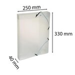 Boite De Classement Exabox Dos 40mm Polypropylène Crystal - A4 - Cristal - X 8 - Exacompta