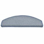 vidaXL Tapis de marches d'escalier 15 Pièces Gris clair et bleu 65x24x4cm