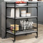 vidaXL Chariot de cuisine sonoma gris 65x40x86 5 cm bois d'ingénierie