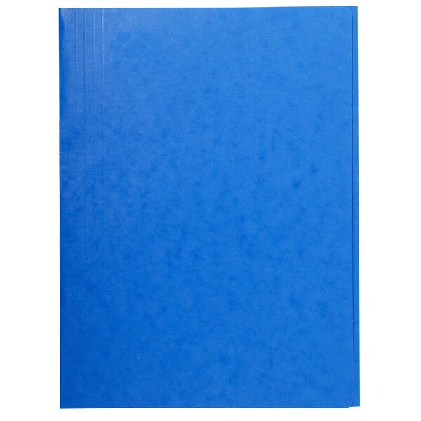 Chemise Simple Sans Élastique Avec 3 Rabats Carte Lustrée 400gm2 - A4 - Bleu - X 25 - Exacompta