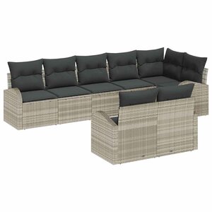 vidaXL Ensemble de canapé de jardin Gris clair 55 x 55 x 37 cm