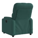 vidaXL Fauteuil de massage inclinable Vert foncé Tissu
