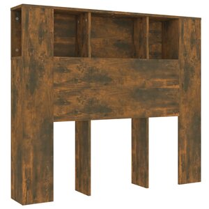 vidaXL Armoire de tête de lit chêne fumé 120x18 5x102 5 cm