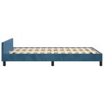 vidaXL Cadre de lit avec tête de lit bleu foncé 120x190 cm velours