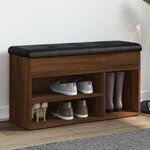 vidaXL Banc à chaussures chêne marron 82x32x45 5 cm bois d'ingénierie