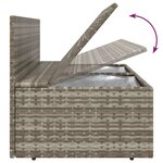 vidaXL Salon de jardin 5 Pièces avec coussins Gris Résine tressée