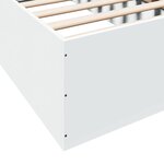 vidaXL Cadre de lit blanc 100x200 cm bois d'ingénierie