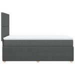 vidaXL Sommier à lattes de lit et matelas Gris foncé 90x190 cm Tissu