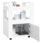 vidaXL Chariot de cuisine Blanc 60x45x80 cm Bois d'ingénierie