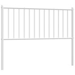 vidaXL Tête de lit métal blanc 100 cm