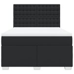 vidaXL Sommier à lattes de lit avec matelas Noir 140x200 cm Similicuir