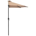 vidaXL Parasol de balcon avec mât en aluminium Taupe 270x144 cm Demi