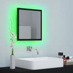 vidaXL Miroir à LED de salle de bain Noir 40x8 5x37 cm Acrylique