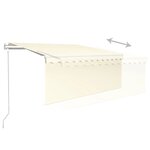 vidaXL Auvent rétractable automatique avec store 3 5x2 5 m Crème