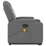 vidaXL Fauteuil de massage inclinable Gris foncé Tissu