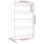 vidaXL Bibliothèque/Séparateur de pièce Blanc brillant bois ingénierie