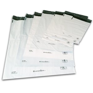 Lot de 10 enveloppes plastiques blanches opaques fb02 - 225x325 mm