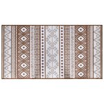 vidaXL Tapis d'extérieur marron et blanc 80x150 cm design réversible