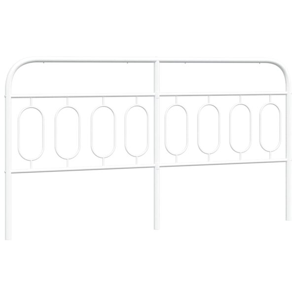 vidaXL Tête de lit métal blanc 160 cm
