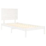 vidaXL Cadre de lit Blanc Bois massif 90x190 cm Simple