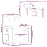 vidaXL Fauteuil inclinable taupe tissu