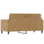vidaXL Canapé à 2 places Marron 140 cm Velours