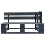 vidaXL Canapé de jardin palette avec coussins gris Pinède