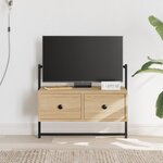 vidaXL Meuble TV mural chêne sonoma 60 5x30x51 cm bois d'ingénierie