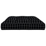 vidaXL Coussin de palette motif à carreaux noir 120x80x12 cm tissu