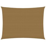 vidaXL Voile d'ombrage 160 g/m² Taupe 2 5x3 5 m PEHD