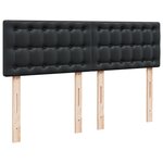 vidaXL Sommier à lattes de lit avec matelas Noir 140x200 cm Similicuir
