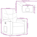 vidaXL Fauteuil inclinable électrique rouge similicuir