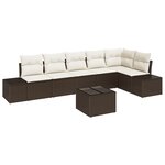vidaXL Ensemble de canapé de jardin 6 pièces avec coussins gris en poly rotin