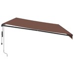 vidaXL Auvent rétractable automatique avec LED marron 600x350 cm