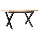 vidaXL Table basse cadre en X 80x50x40 5cm bois de pin massif et fonte