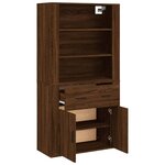 vidaXL Buffet haut Chêne marron Bois d'ingénierie