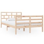 vidaXL Cadre de lit 120x190 cm Petit double Bois massif