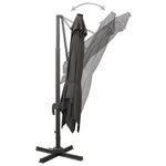 vidaXL Parasol déporté avec mât et lumières LED Anthracite 300 cm