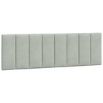 vidaXL Lit avec matelas gris clair 160x200 cm velours