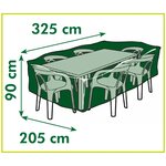 Nature Housse de mobilier de jardin tables rectangulaires 325x205x90cm