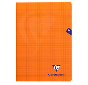 Cahier MIMESYS Piqué Polypro 21 x 29,7 cm 96 pages 90g Séyès Orange CLAIREFONTAINE