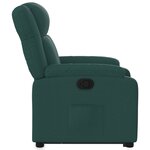 vidaXL Fauteuil inclinable vert foncé tissu